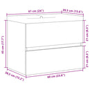 vidaXL antik fa színű mosdószekrény beépített mosdókagylóval