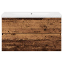 vidaXL antik fa színű mosdószekrény beépített mosdókagylóval
