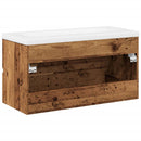 vidaXL antik fa színű mosdószekrény beépített mosdókagylóval