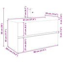 vidaXL kézműves mosogatószekrény beépített medencével és csapteleppel