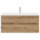 vidaXL kézműves mosogatószekrény beépített medencével és csapteleppel