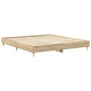 vidaXL sonoma tölgy színű szerelt fa ágykeret matrac nélkül 180x200 cm