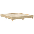 vidaXL sonoma tölgy színű szerelt fa ágykeret matrac nélkül 180x200 cm
