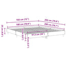 vidaXL sonoma tölgy színű szerelt fa ágykeret matrac nélkül 180x200 cm