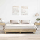 vidaXL sonoma tölgy színű szerelt fa ágykeret matrac nélkül 180x200 cm