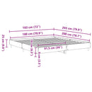 vidaXL betonszürke szerelt fa ágykeret matrac nélkül 180 x 200 cm