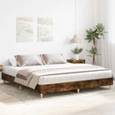 vidaXL füstös tölgy színű szerelt fa ágykeret matrac nélkül 180x200 cm