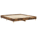 vidaXL füstös tölgy színű szerelt fa ágykeret matrac nélkül 180x200 cm