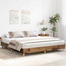 vidaXL antik fa szerelt fa ágykeret matrac nélkül 180x200 cm