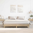 vidaXL sonoma tölgy színű szerelt fa ágykeret matrac nélkül 160x200 cm