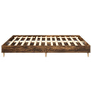vidaXL füstös tölgy színű szerelt fa ágykeret matrac nélkül 160x200 cm