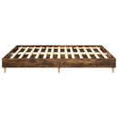 vidaXL füstös tölgy színű szerelt fa ágykeret matrac nélkül 160x200 cm