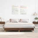 vidaXL barna tölgy színű szerelt fa ágykeret matrac nélkül 160x200 cm