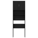 vidaXL fekete tölgy szerelt fa mosógépszekrény 64 x 24 x 190 cm