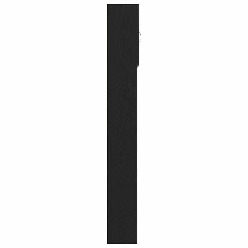 vidaXL fekete tölgy szerelt fa mosógépszekrény 64 x 24 x 190 cm