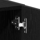 vidaXL fekete tölgy szerelt fa mosógépszekrény 64 x 24 x 190 cm