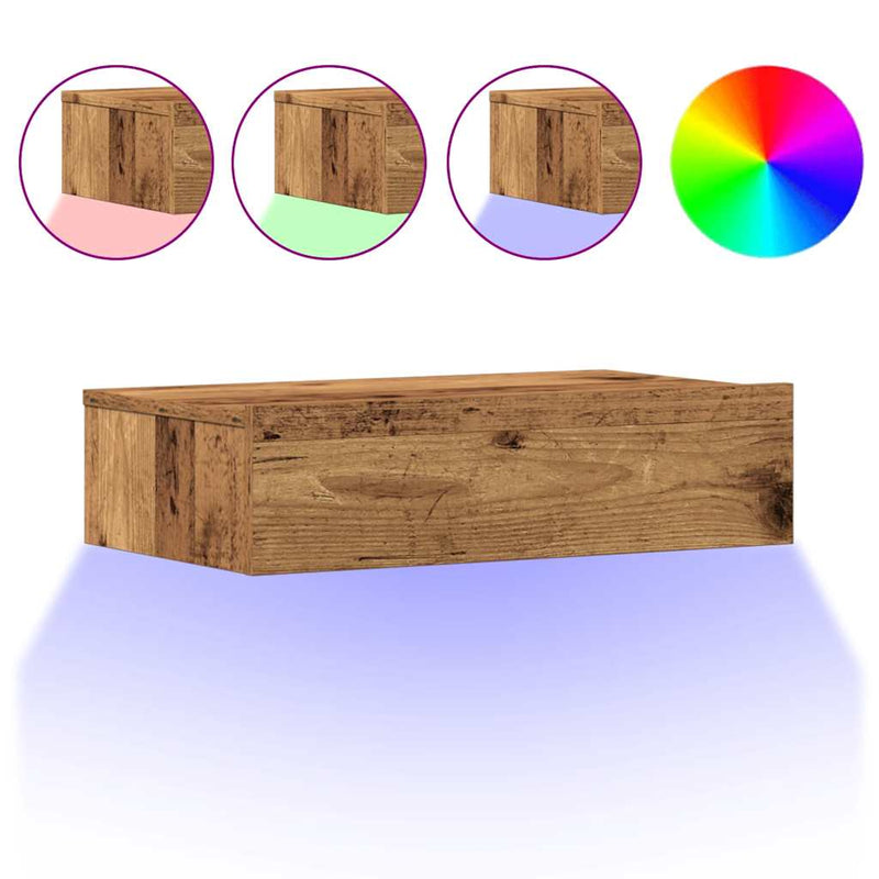 vidaXL éjjeliszekrény antik fa 60 x 35 cm szerelt fa