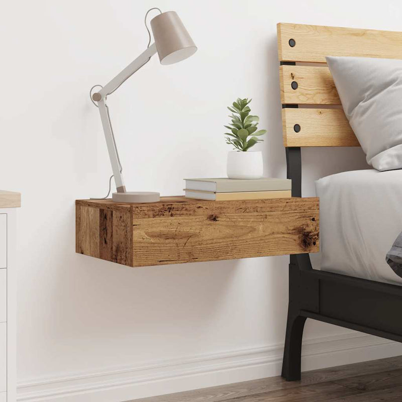 vidaXL éjjeliszekrény antik fa 60 x 35 cm szerelt fa