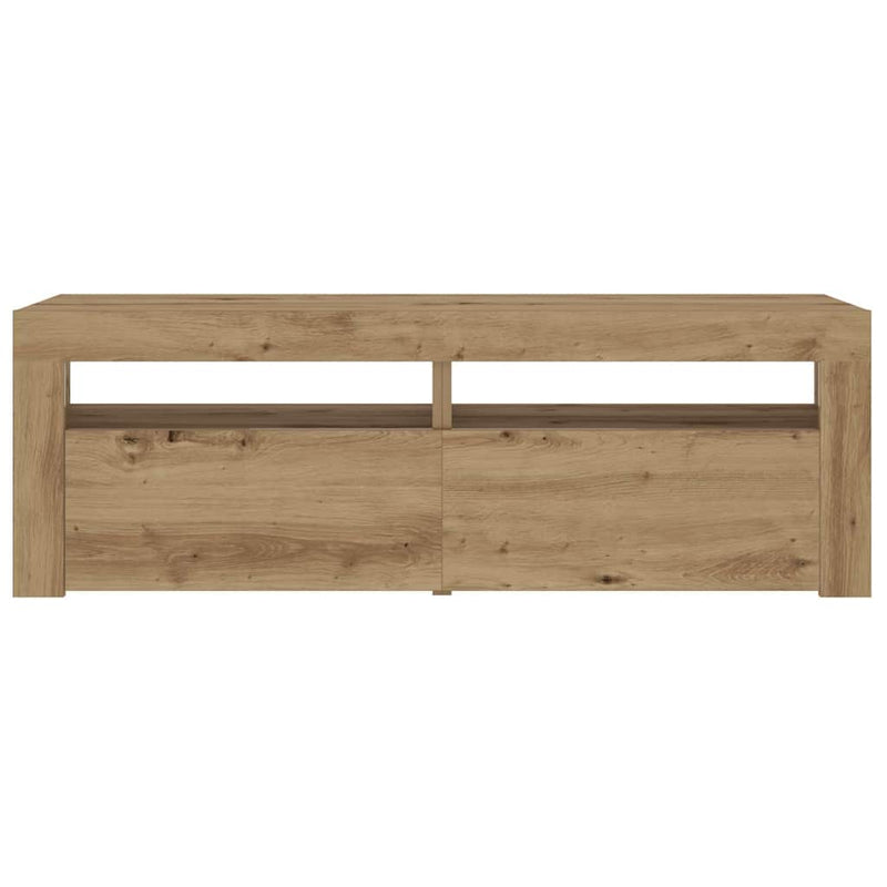 vidaXL 2 db kézműves tölgy színű éjjeliszekrény LED-del 60 x 35 x 40cm