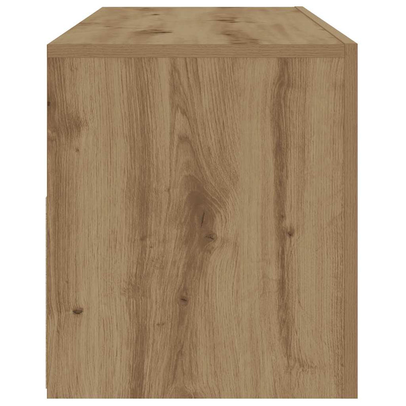 vidaXL 2 db kézműves tölgy színű éjjeliszekrény LED-del 60 x 35 x 40cm