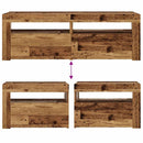 vidaXL 2 db kézműves tölgy színű éjjeliszekrény LED-del 60 x 35 x 40cm