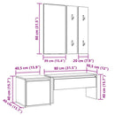 vidaXL régi fa szerelt fa előszobai bútorszett