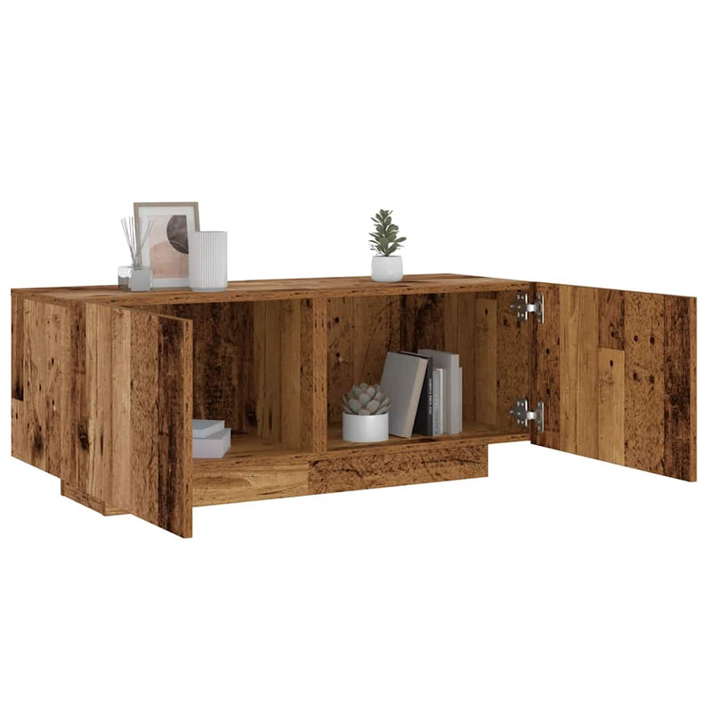 vidaXL antik fa színű szerelt fa éjjeliszekrény 100 x 35 x 40 cm