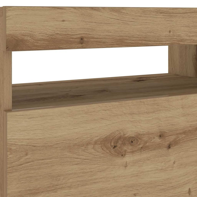 vidaXL Éjjeli szekrény LED lámpákkal kézműves tölgy 60x35x40 cm