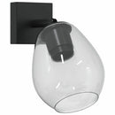 vidaXL Mennyezeti spotlámpa Fekete 13 x 13 x 26 cm Üveg és fém