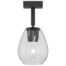 vidaXL Mennyezeti spotlámpa Fekete 13 x 13 x 26 cm Üveg és fém