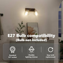 vidaXL Mennyezeti spotlámpa Fekete 33 x 13 x 26 cm Üveg és fém