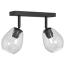 vidaXL Mennyezeti spotlámpa Fekete 33 x 13 x 26 cm Üveg és fém