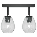 vidaXL Mennyezeti spotlámpa Fekete 33 x 13 x 26 cm Üveg és fém