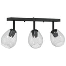 vidaXL Mennyezeti spotlámpa Fekete 54 x 13 x 26 cm Üveg és fém