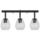 vidaXL Mennyezeti spotlámpa Fekete 54 x 13 x 26 cm Üveg és fém