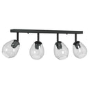 vidaXL Mennyezeti spotlámpa Fekete 73,5 x 13 x 26 cm Üveg és fém