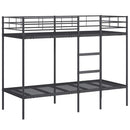 vidaXL fekete acél emeletes ágy matrac nélkül 75 x 190 cm