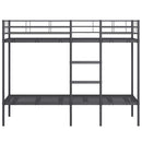 vidaXL fekete acél emeletes ágy matrac nélkül 75 x 190 cm