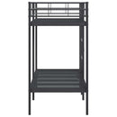 vidaXL fekete acél emeletes ágy matrac nélkül 75 x 190 cm