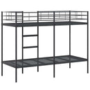 vidaXL fekete acél emeletes ágy matrac nélkül 75 x 190 cm