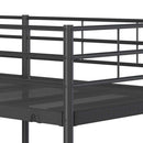 vidaXL fekete acél emeletes ágy matrac nélkül 75 x 190 cm