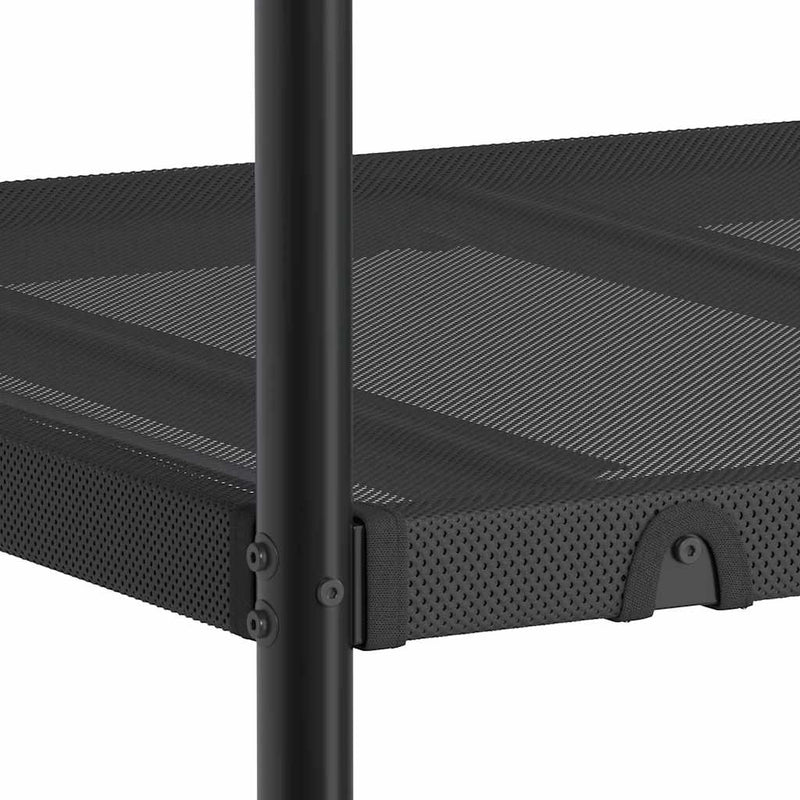 vidaXL fekete acél emeletes ágy matrac nélkül 90 x 200 cm