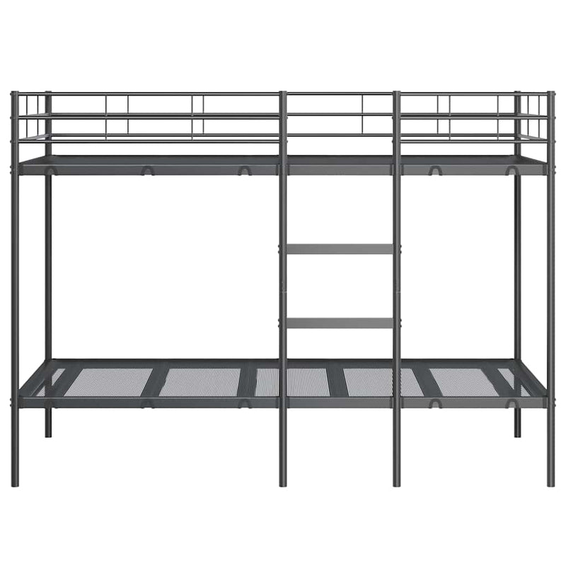 vidaXL fekete acél emeletes ágy matrac nélkül 100 x 200 cm
