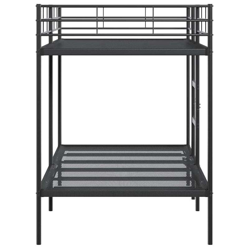 vidaXL fekete acél emeletes ágy matrac nélkül 100 x 200 cm