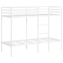 vidaXL fehér acél emeletes ágy matrac nélkül 75 x 190 cm
