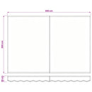 vidaXL Napellenző ponyva Sárga és Fehér 280 x 195 cm Poliészter