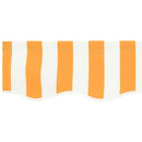 vidaXL Napellenző ponyva Sárga és fehér 400 x 200 cm Vászon