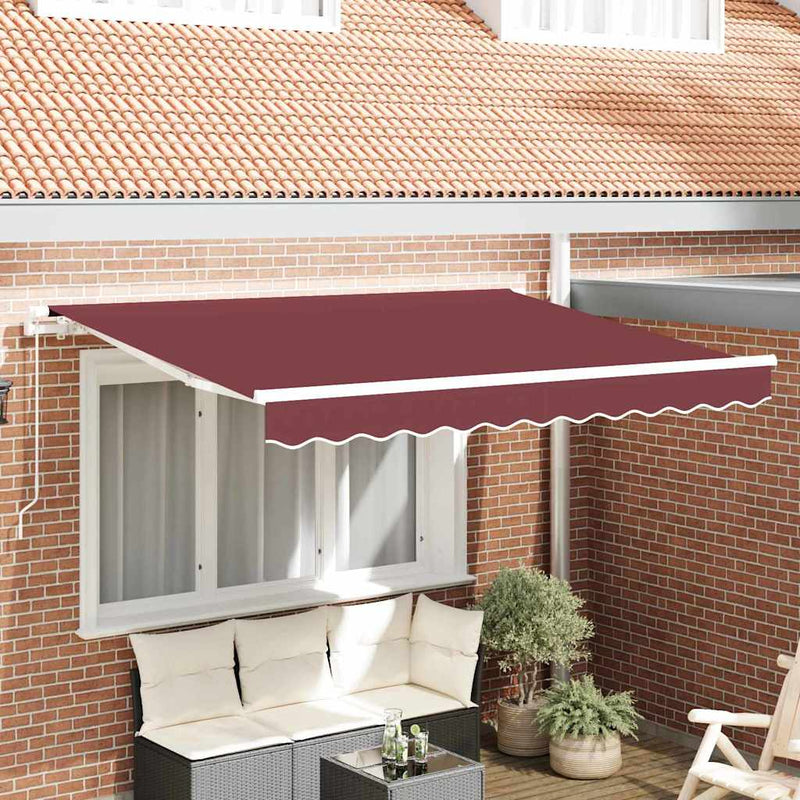 vidaXL Napellenző ponyva Burgundi 350 x 200 cm Vászon