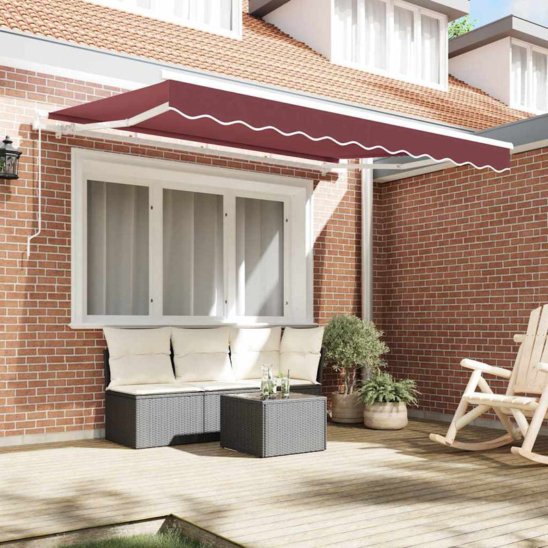 vidaXL Napellenző ponyva Burgundi 350 x 200 cm Vászon