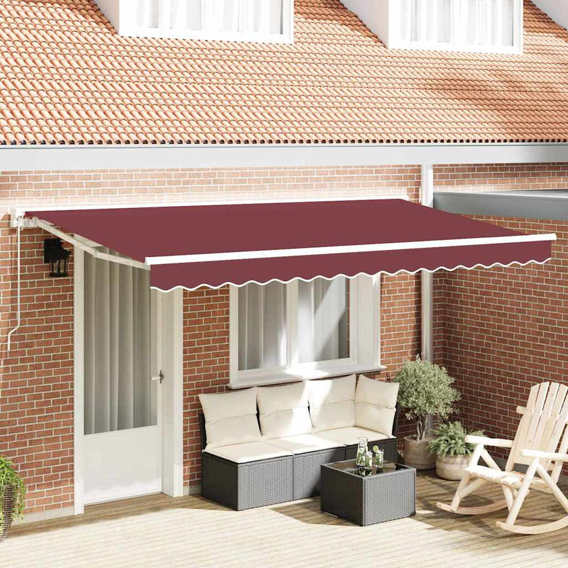 vidaXL Napellenző ponyva Burgundi 400 x 200 cm Vászon